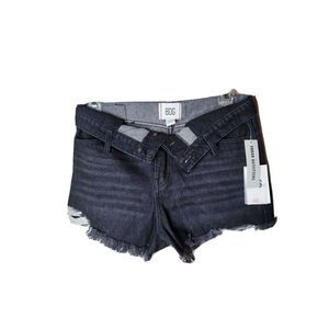 BDG Urban Outfitters NWT Women's Foldover V Denim Short Washed Black Size 29 t15